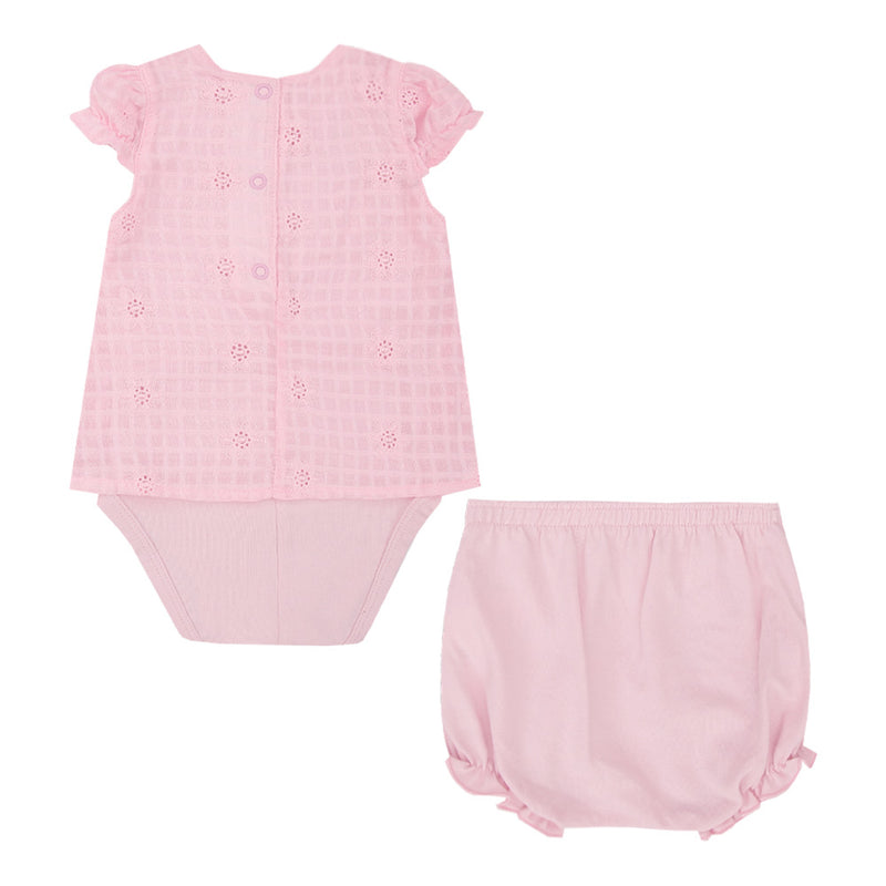 Conjunto Baby Feminino Blusa Laise Franzida com Bordado e Body Embutido - Image 5