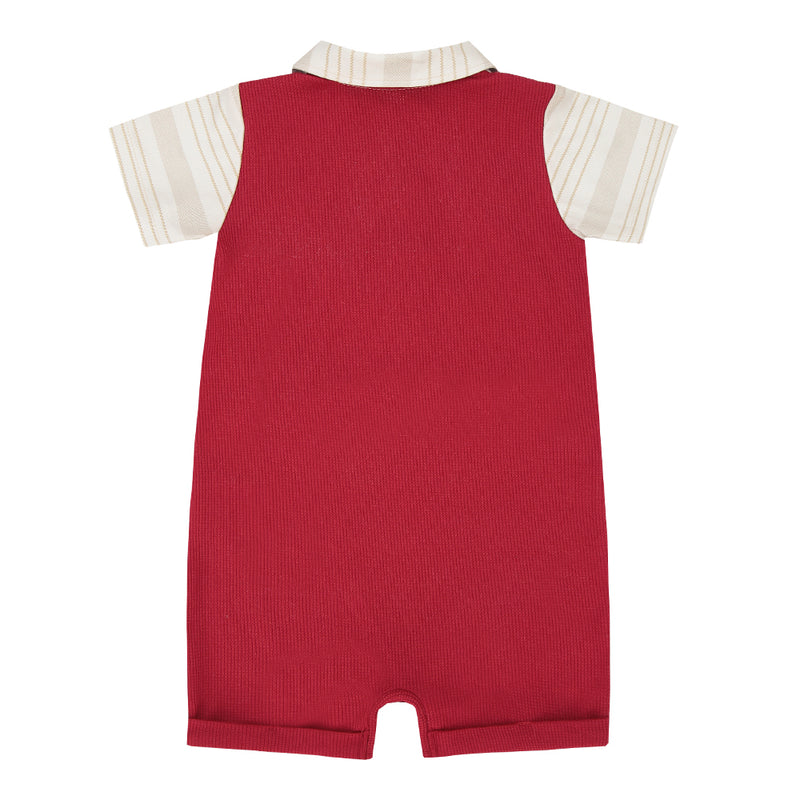 Conjunto Baby Masculino Natal Jardineira com Camisa e Alças Ajustáveis - Image 2
