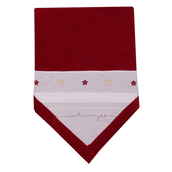 Manta de Plush com Pala Bordada Paraiso
