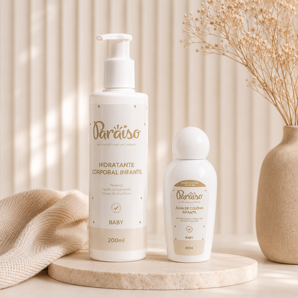 Kit Toque Suave Paraiso Baby | Hidratante + Água de Colônia Infantil