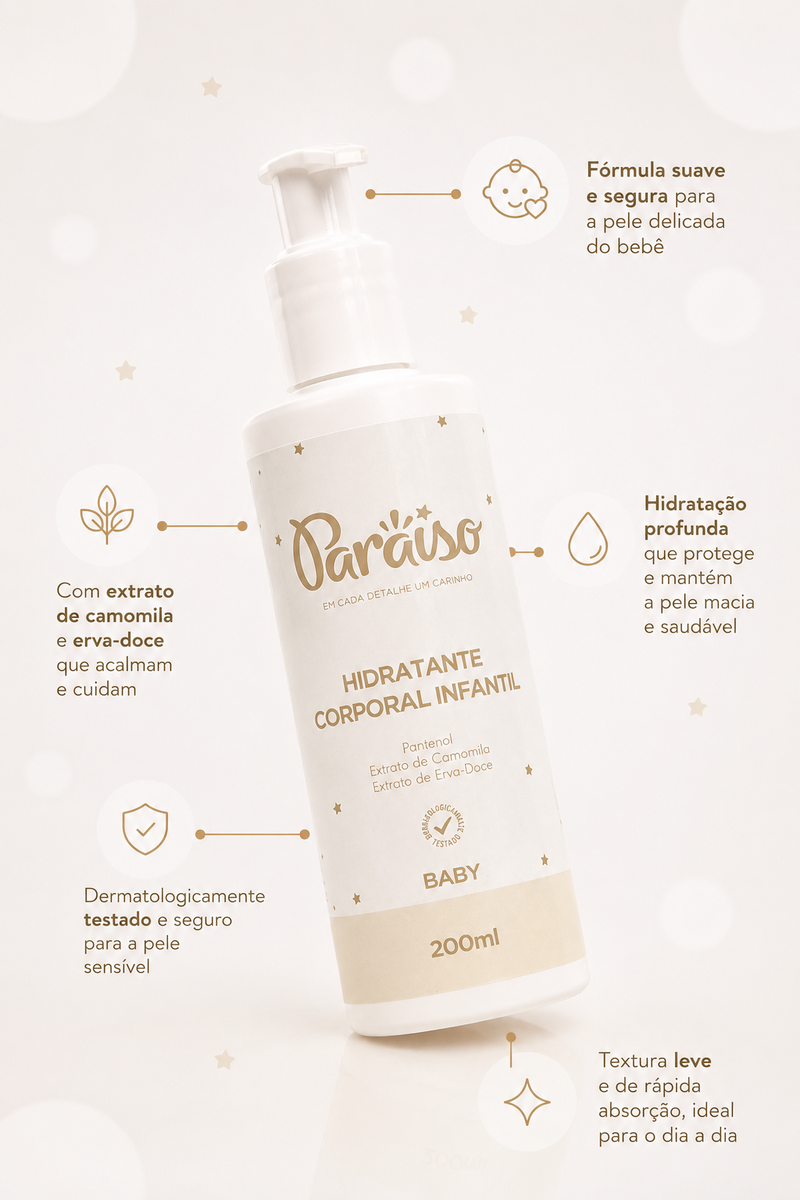 Hidratante Infantil Corporal Paraiso 200ml - Image 2