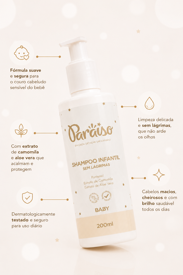 Shampoo Infantil Sem Lágrimas Paraiso 200ml