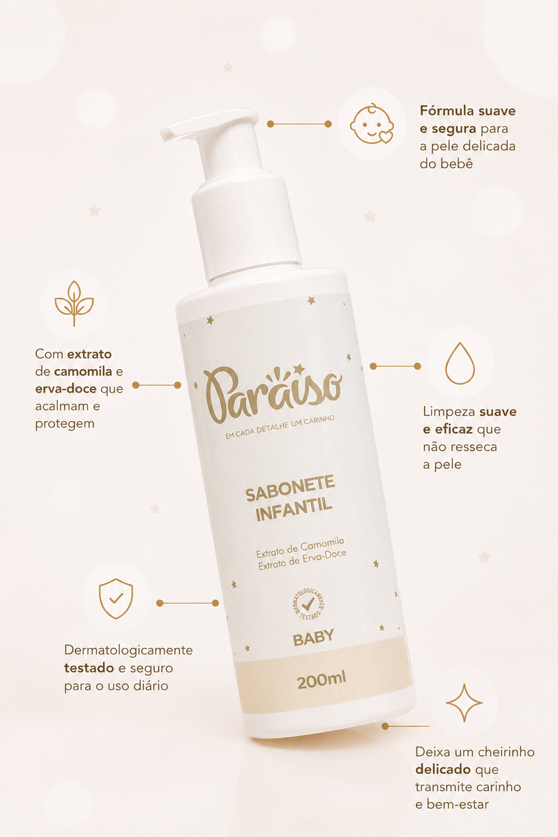 Sabonete Infantil Paraiso com Camomila 200ml - Image 2