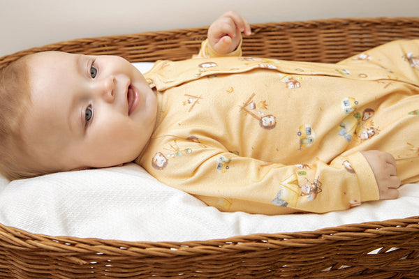 Macacão Longo Bebê em Malha Conforto Estampada com Etiqueta Personalizada Letut