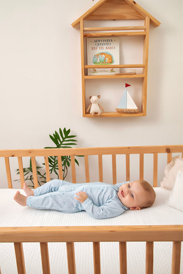 Macacão Longo Letut Baby Malha Conforto Estampada Zíper Duplo Masculino