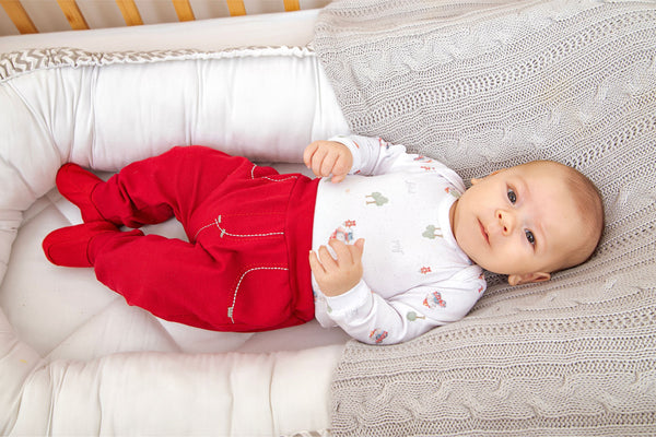 Conjunto Baby Longo Letut com Body Estampado e Gola Expansível