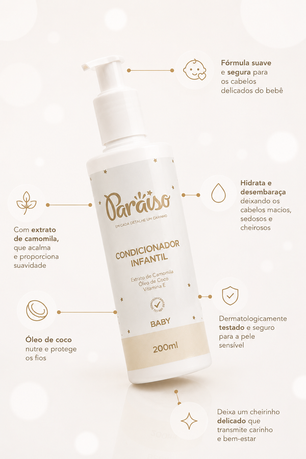 Condicionador Infantil com Camomila Paraiso 200ml
